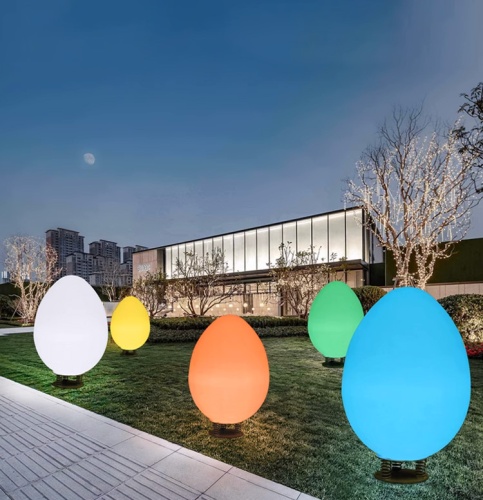 Светильник Яйцо 65х110 солнечная батарея, RGB