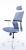 Ортопедическое кресло Falto Soul Синее с белым каркасом